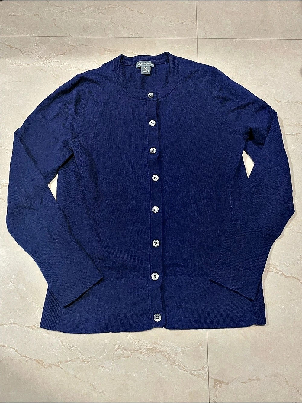 Eddie Bauer Blue/Purple Button Front Cardigan Size PS